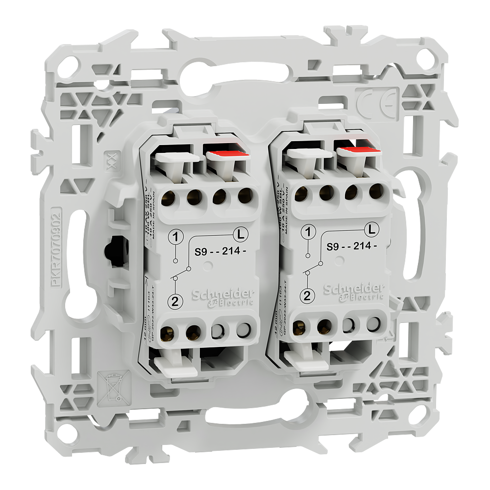 Odace double VV ou poussoir noir